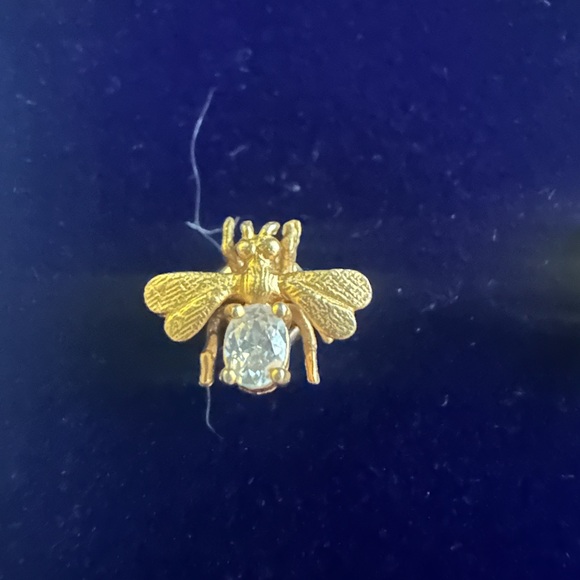 Gold Bee Stud Earrings - Picture 3 of 3